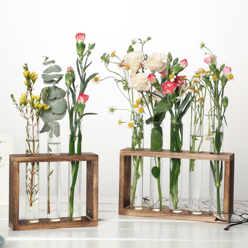 Self-Watering Planter - زارع مائي زجاجي 5 أنابيب مع