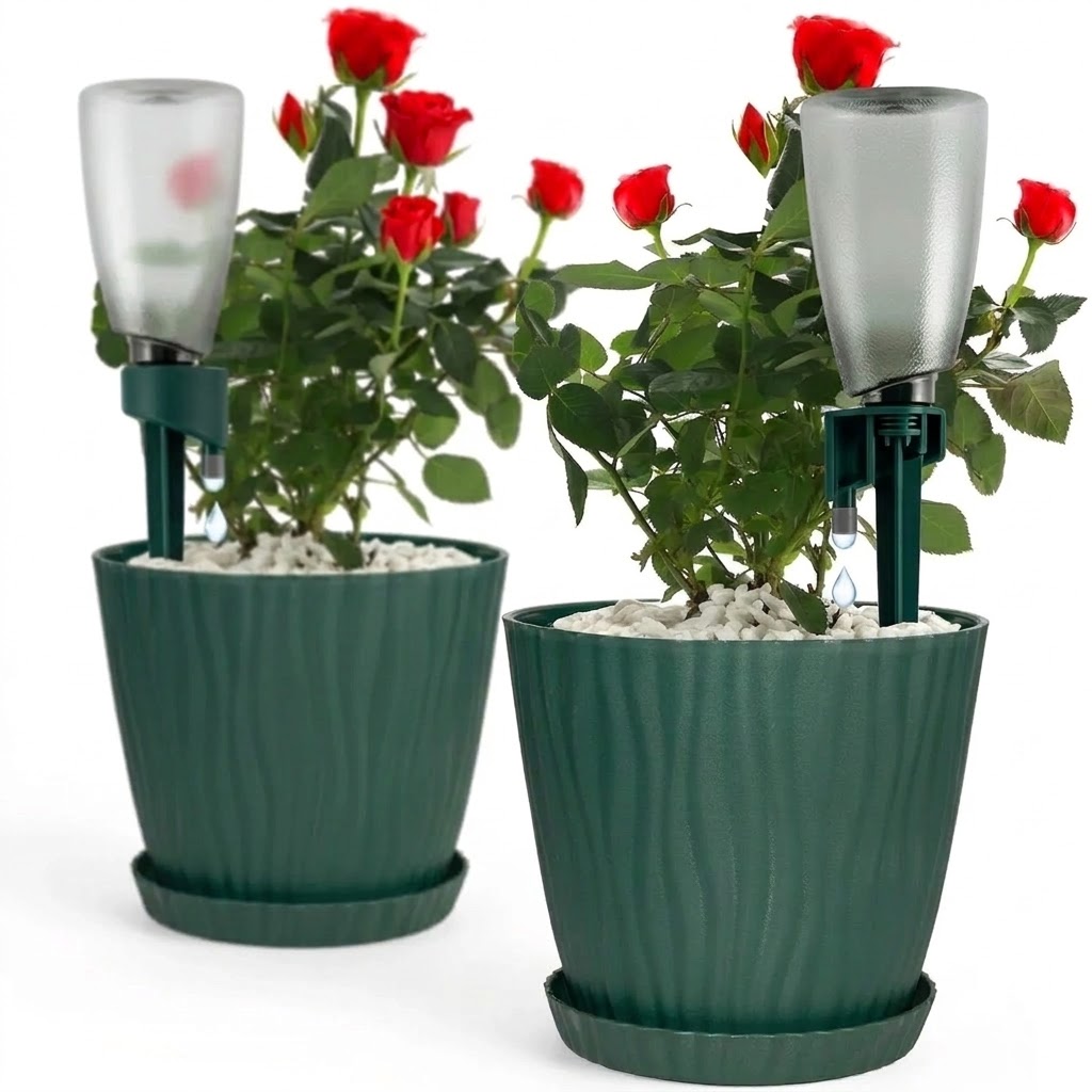 قطعة واحدة من أوتاد الري الذات - مراجعة Automatic Plant Waterer وسعره